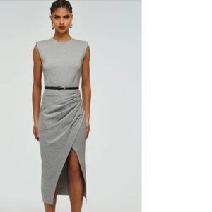 Self-Portrait Marl Jersey Midi Dress